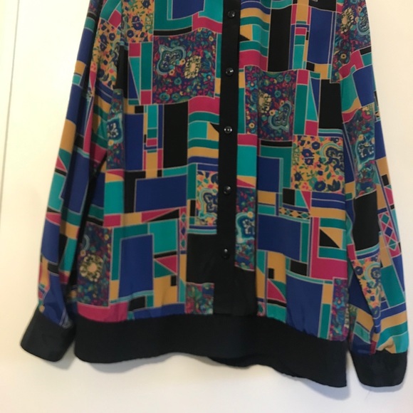 vintage blouse Alfred dunner multicolor - Picture 2 of 7